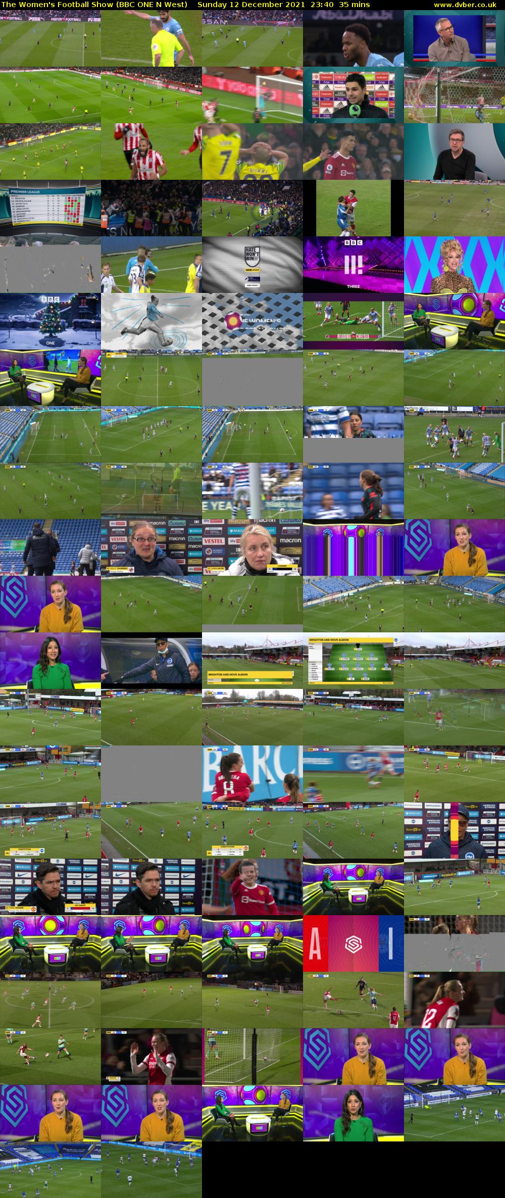 The Women's Football Show (BBC ONE N West) Sunday 12 December 2021 23:40 - 00:15