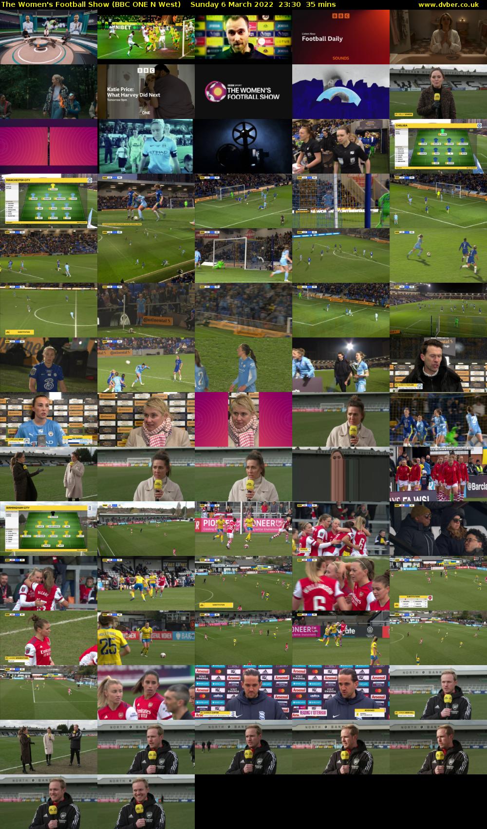 The Women's Football Show (BBC ONE N West) Sunday 6 March 2022 23:30 - 00:05