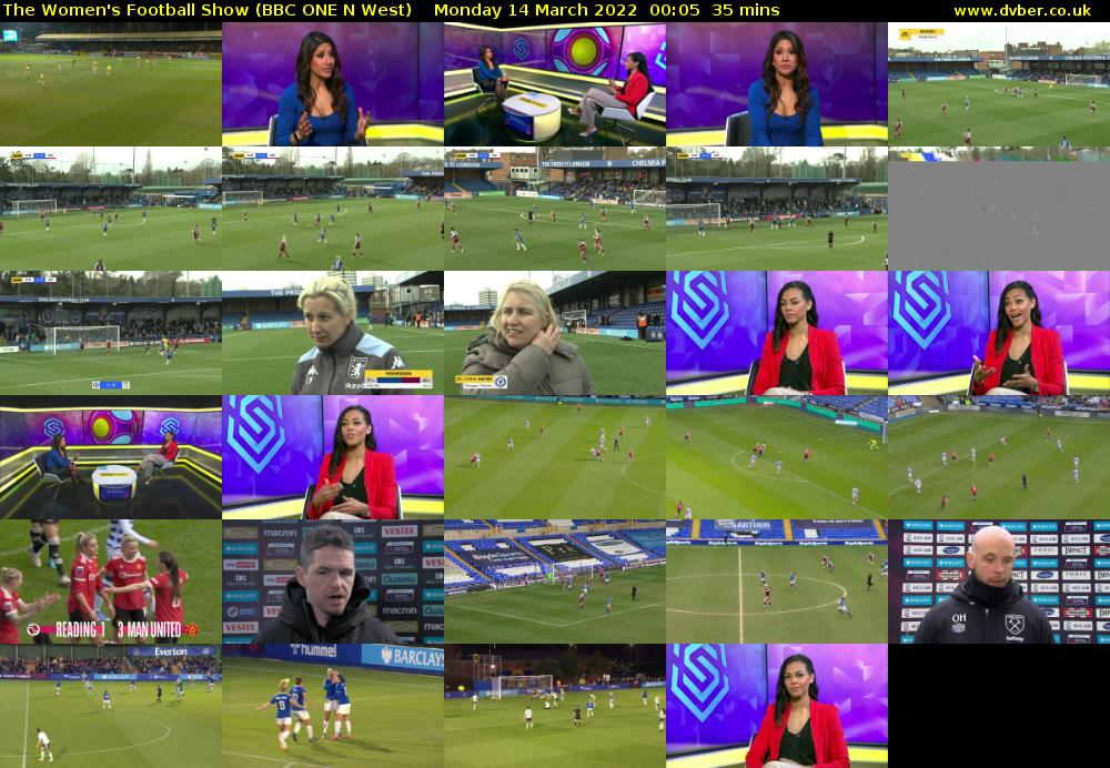 The Women's Football Show (BBC ONE N West) Monday 14 March 2022 00:05 - 00:40