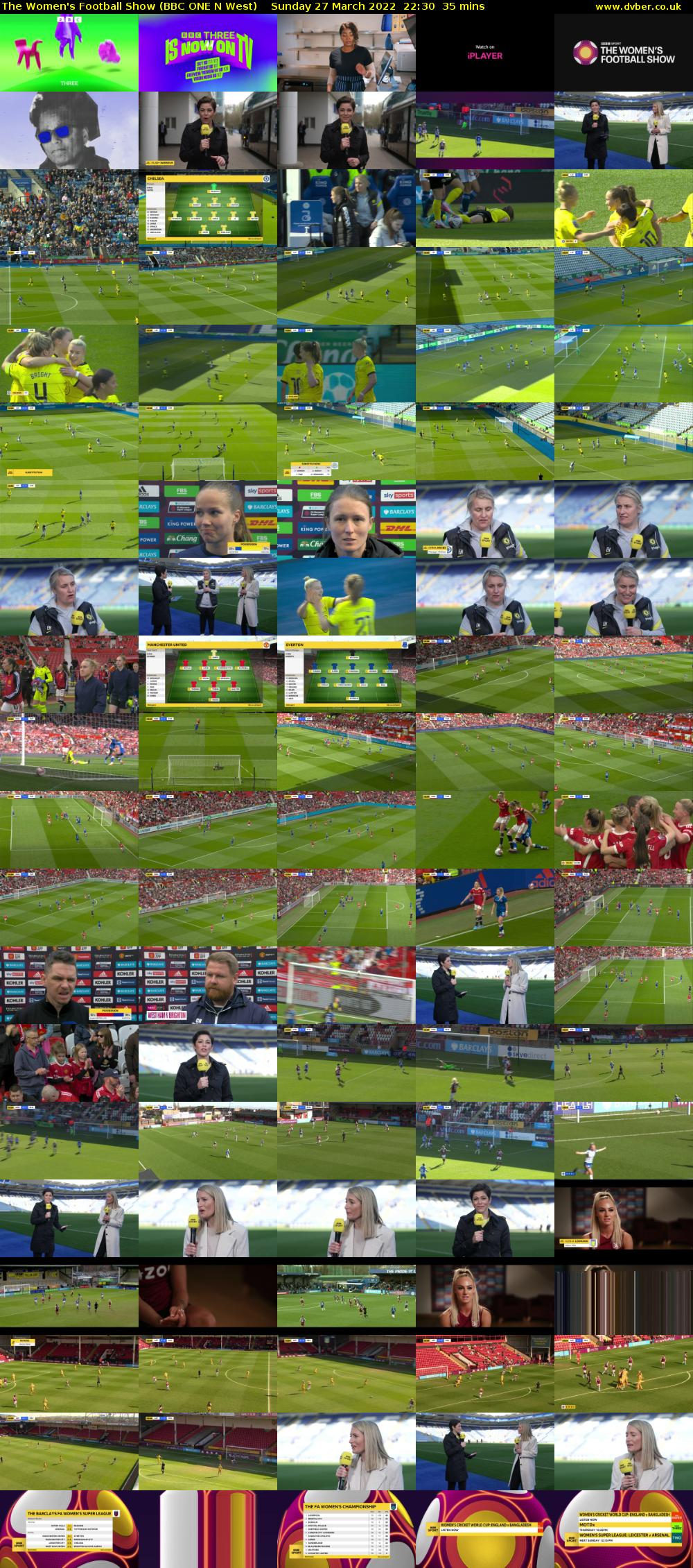 The Women's Football Show (BBC ONE N West) Sunday 27 March 2022 22:30 - 23:05