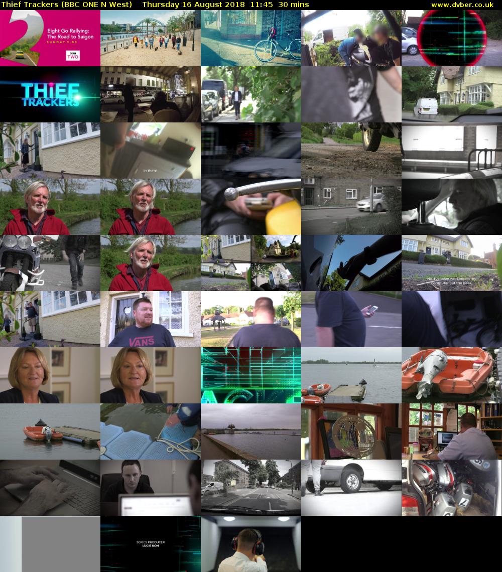 Thief Trackers (BBC ONE N West) Thursday 16 August 2018 11:45 - 12:15