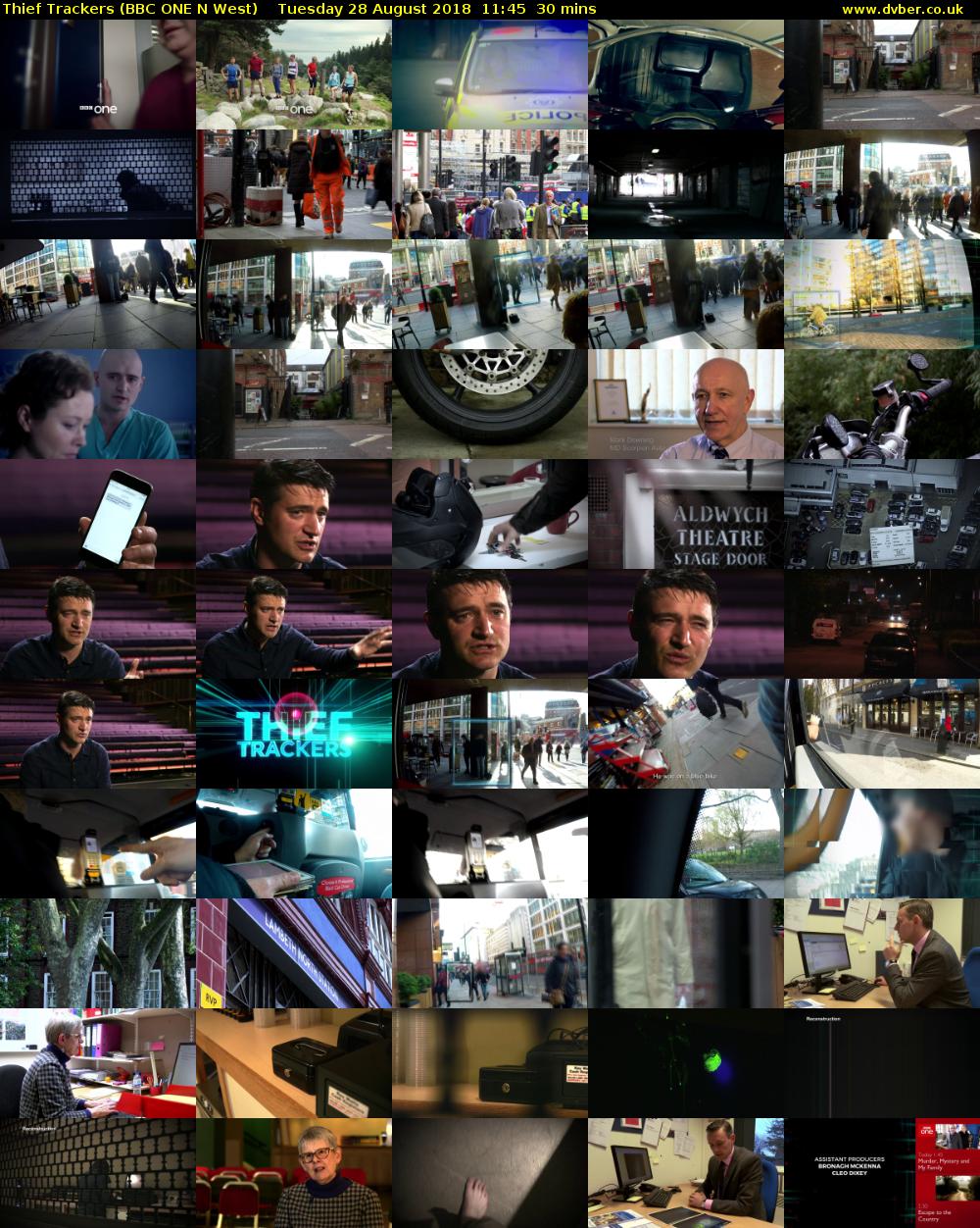 Thief Trackers (BBC ONE N West) Tuesday 28 August 2018 11:45 - 12:15