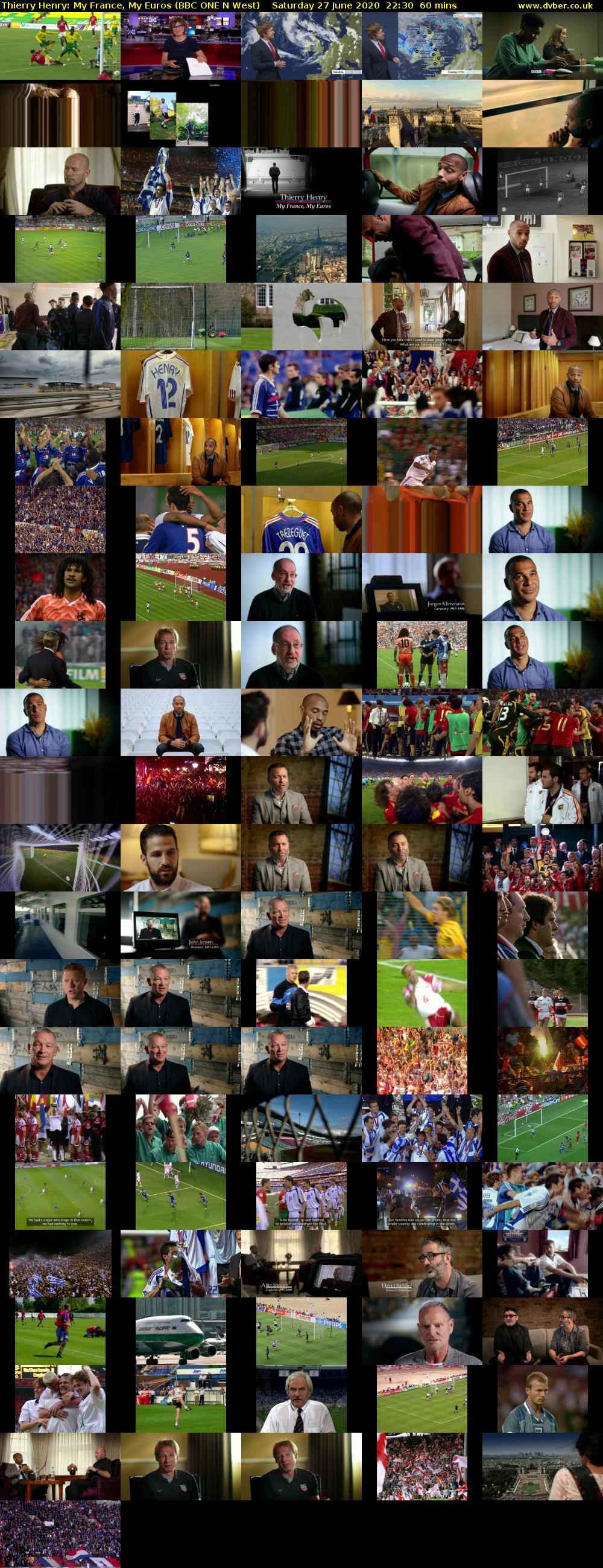 Thierry Henry: My France, My Euros (BBC ONE N West) Saturday 27 June 2020 22:30 - 23:30