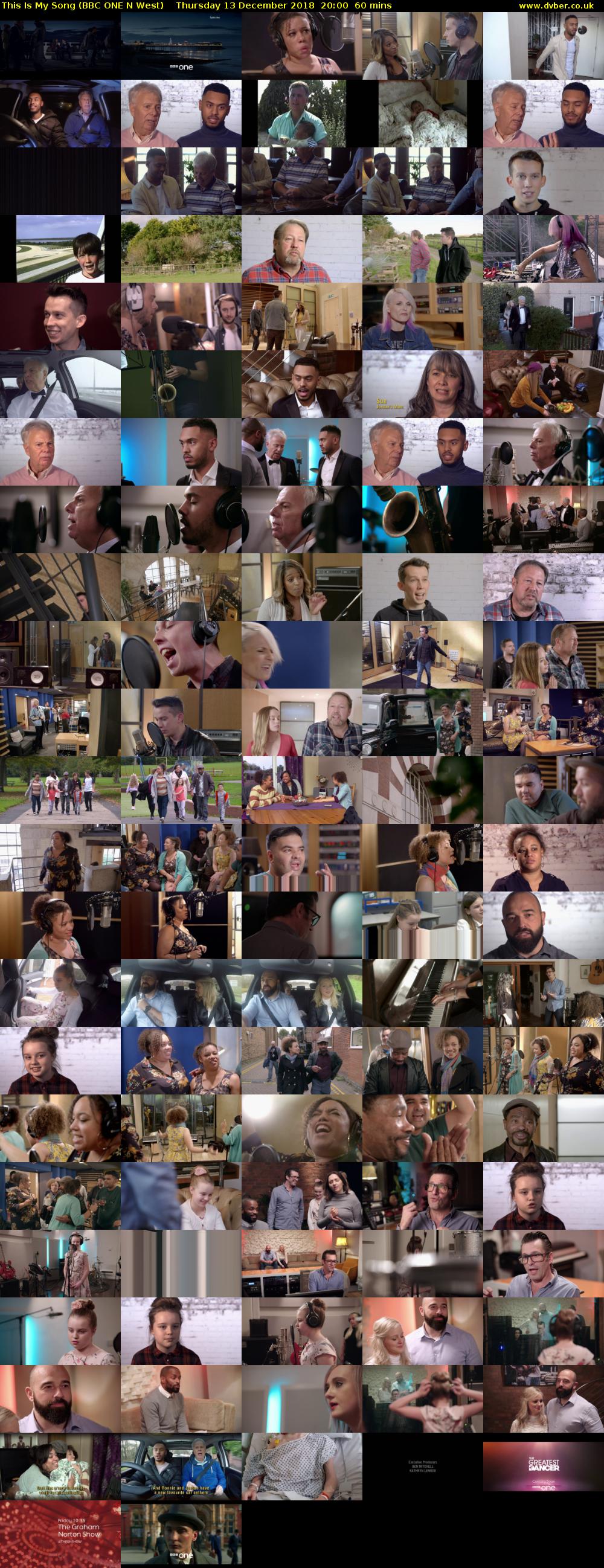 This Is My Song (BBC ONE N West) Thursday 13 December 2018 20:00 - 21:00
