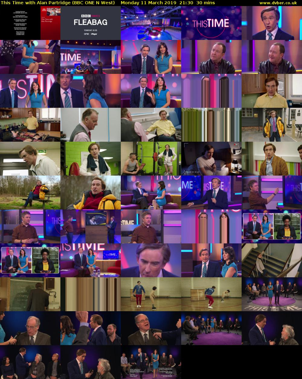 This Time with Alan Partridge (BBC ONE N West) Monday 11 March 2019 21:30 - 22:00