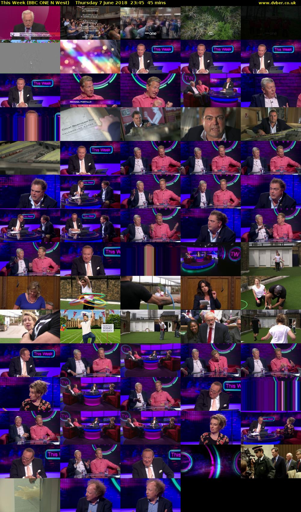 This Week (BBC ONE N West) Thursday 7 June 2018 23:45 - 00:30
