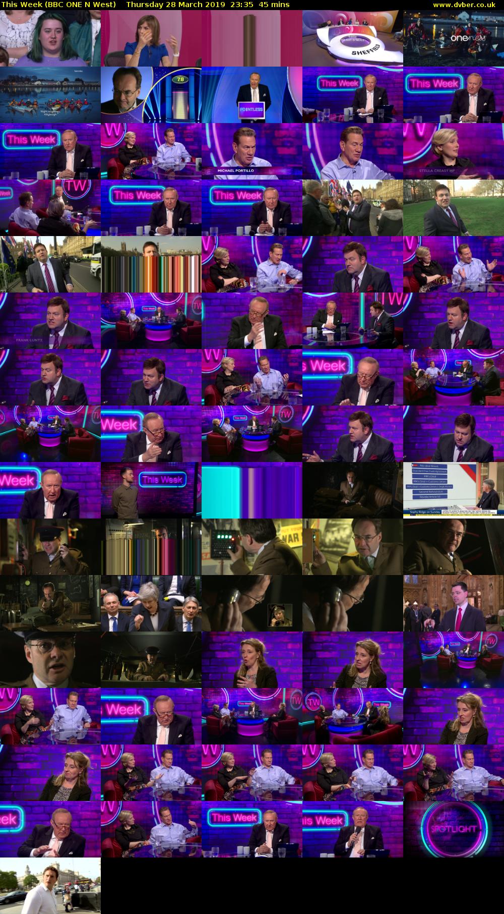 This Week (BBC ONE N West) Thursday 28 March 2019 23:35 - 00:20