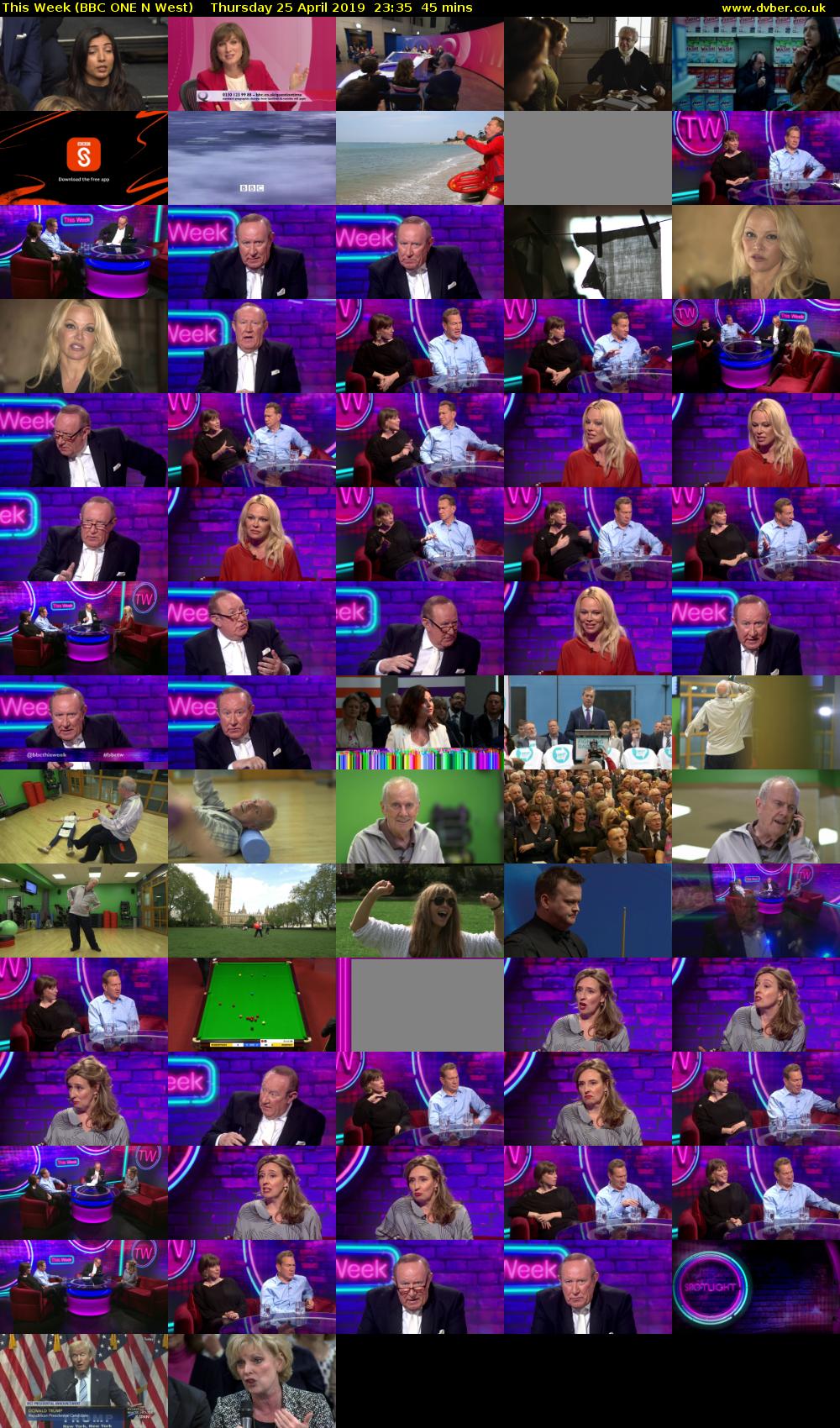 This Week (BBC ONE N West) Thursday 25 April 2019 23:35 - 00:20