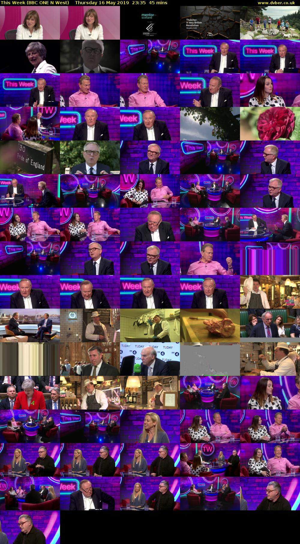This Week (BBC ONE N West) Thursday 16 May 2019 23:35 - 00:20
