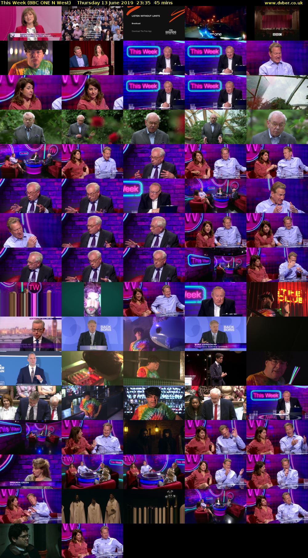 This Week (BBC ONE N West) Thursday 13 June 2019 23:35 - 00:20