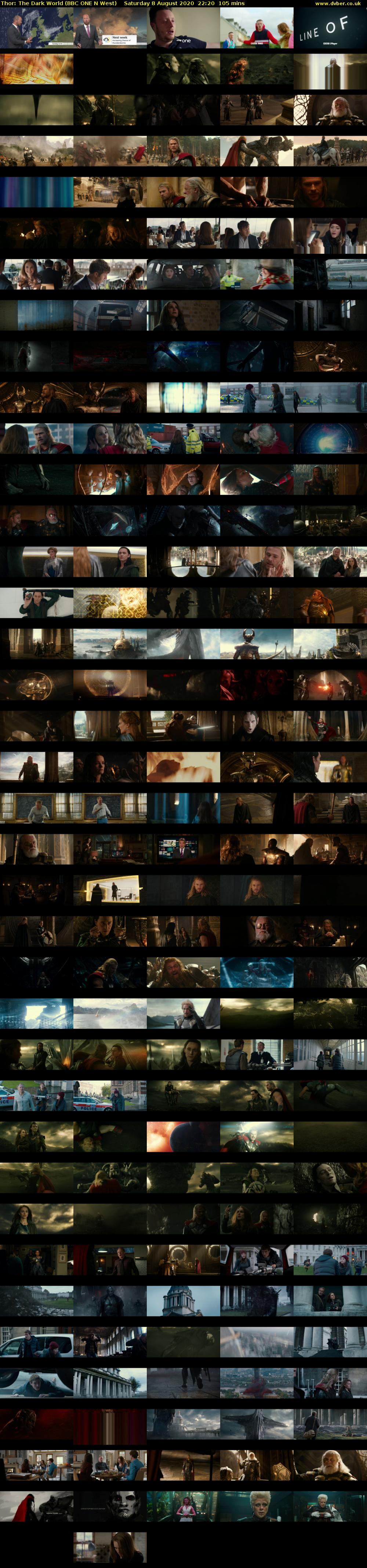 Thor: The Dark World (BBC ONE N West) Saturday 8 August 2020 22:20 - 00:05