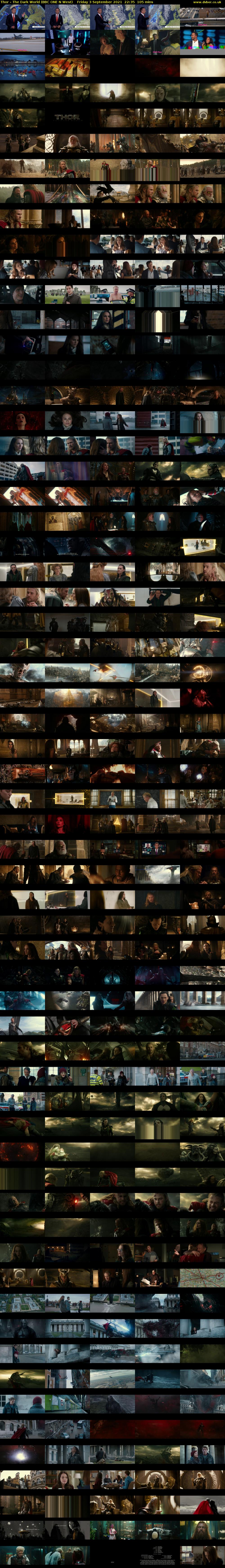 Thor - The Dark World (BBC ONE N West) Friday 3 September 2021 22:35 - 00:20