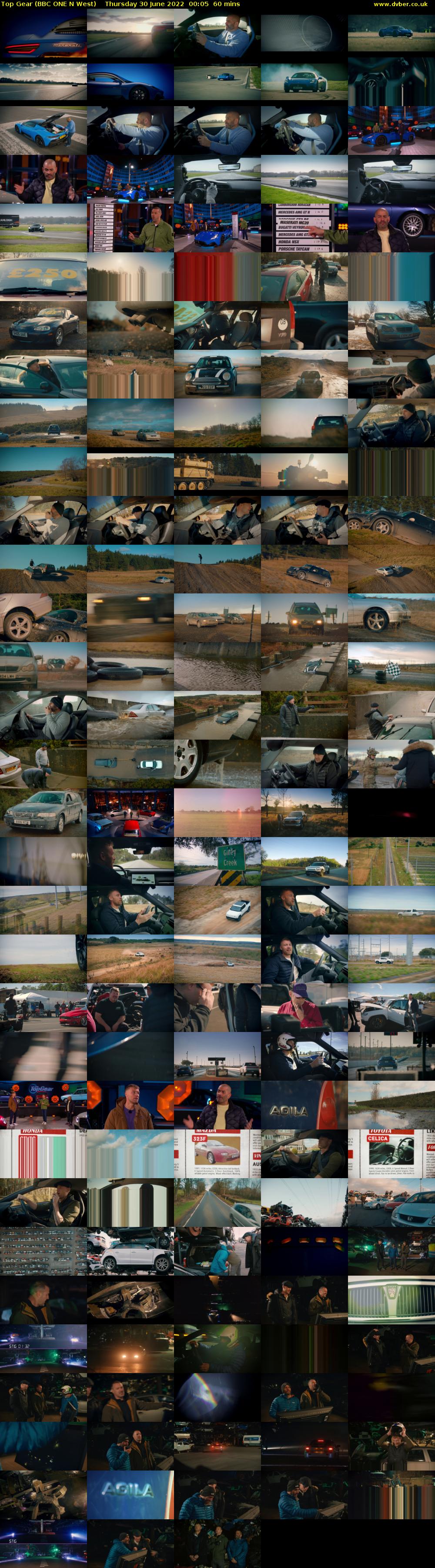 Top Gear (BBC ONE N West) Thursday 30 June 2022 00:05 - 01:05