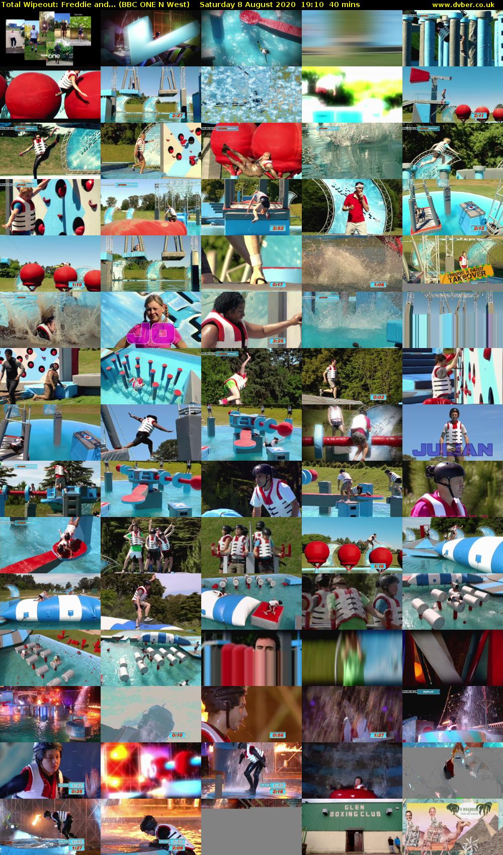 Total Wipeout: Freddie and... (BBC ONE N West) Saturday 8 August 2020 19:10 - 19:50
