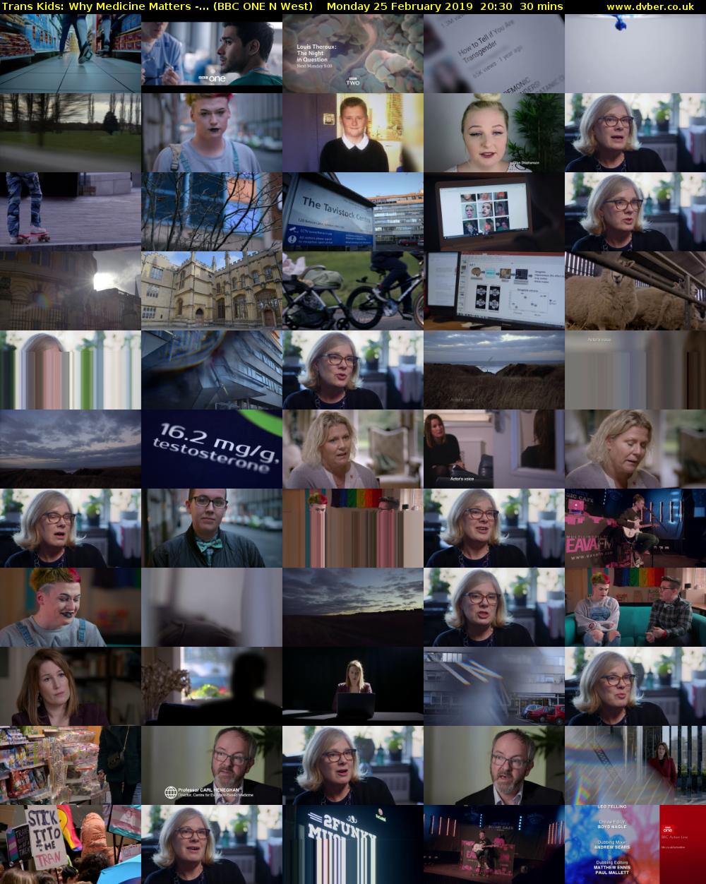 Trans Kids: Why Medicine Matters -... (BBC ONE N West) Monday 25 February 2019 20:30 - 21:00