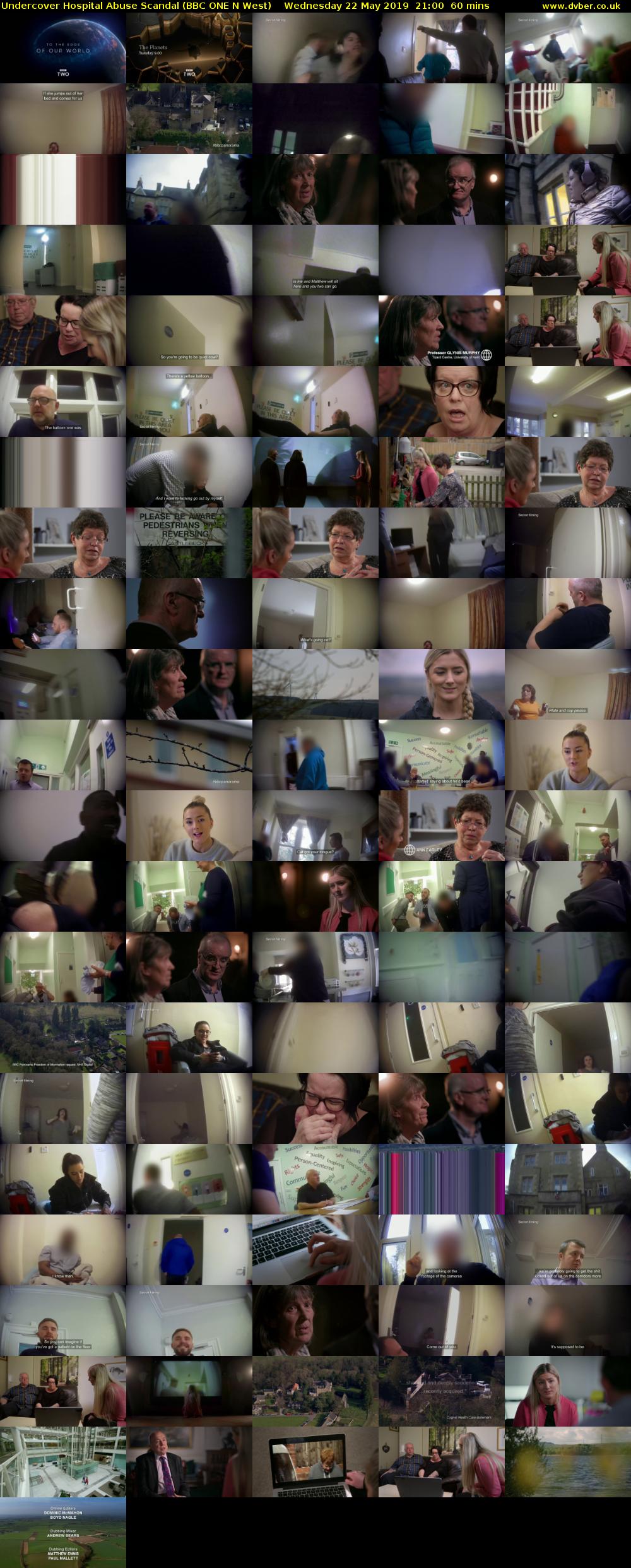 Undercover Hospital Abuse Scandal (BBC ONE N West) Wednesday 22 May 2019 21:00 - 22:00