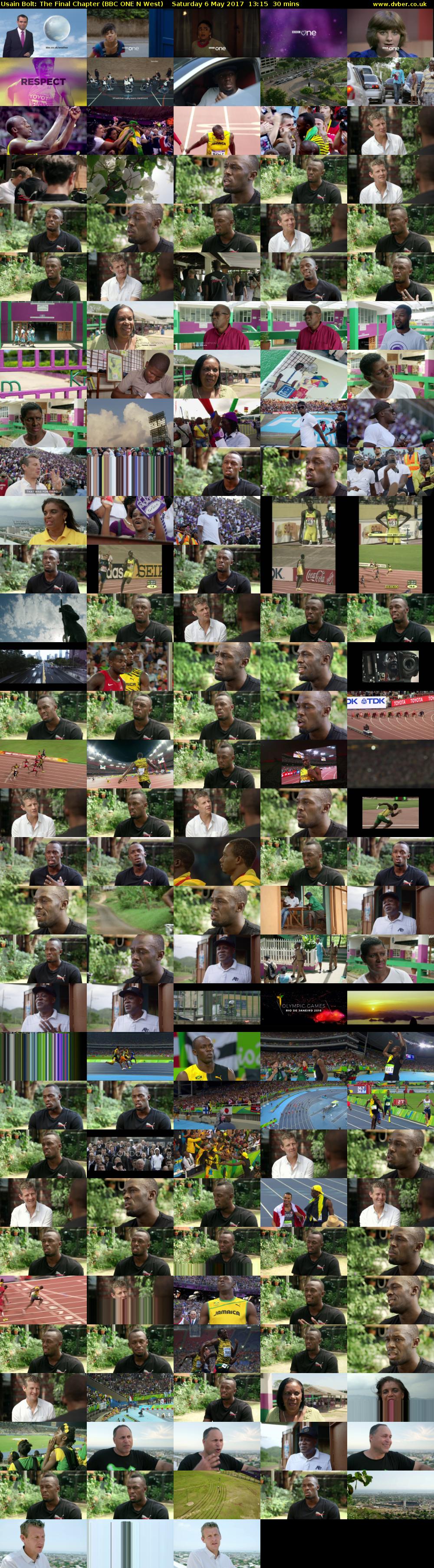 Usain Bolt: The Final Chapter (BBC ONE N West) Saturday 6 May 2017 13:15 - 13:45