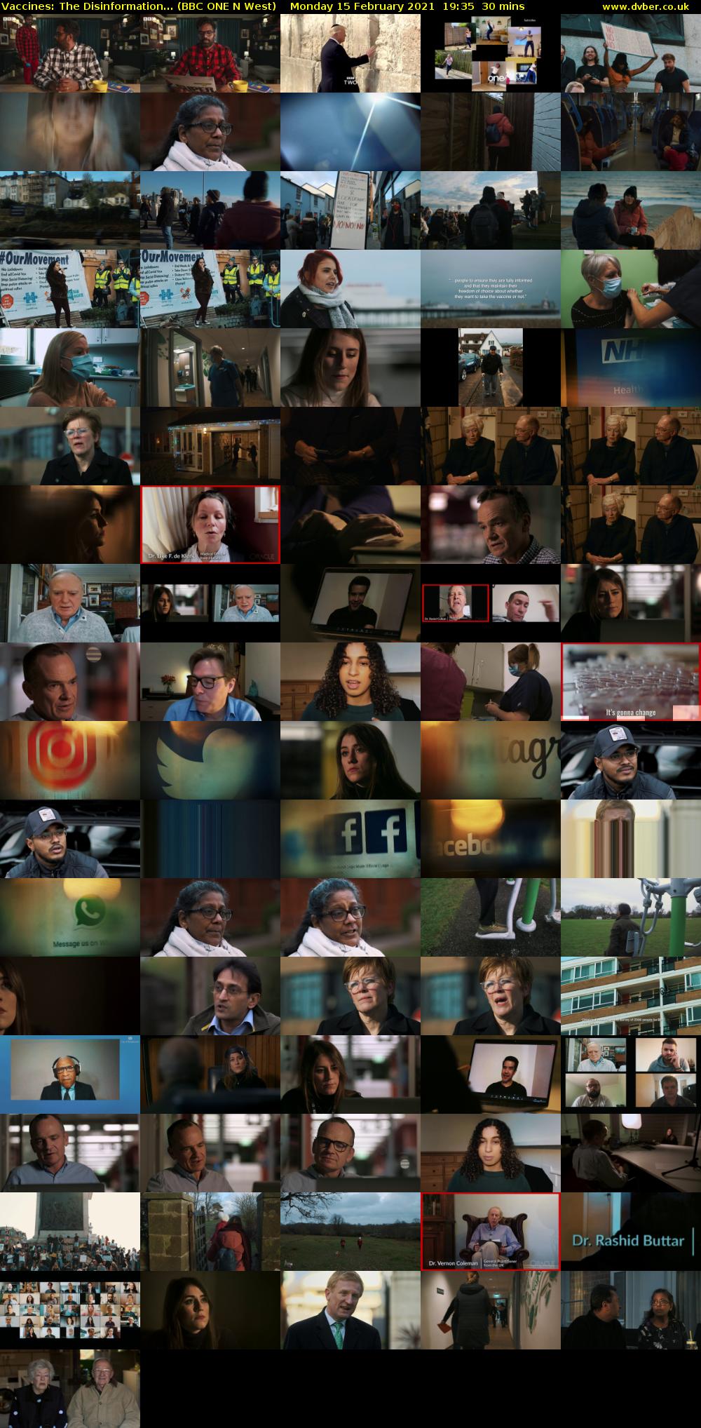 Vaccines: The Disinformation... (BBC ONE N West) Monday 15 February 2021 19:35 - 20:05