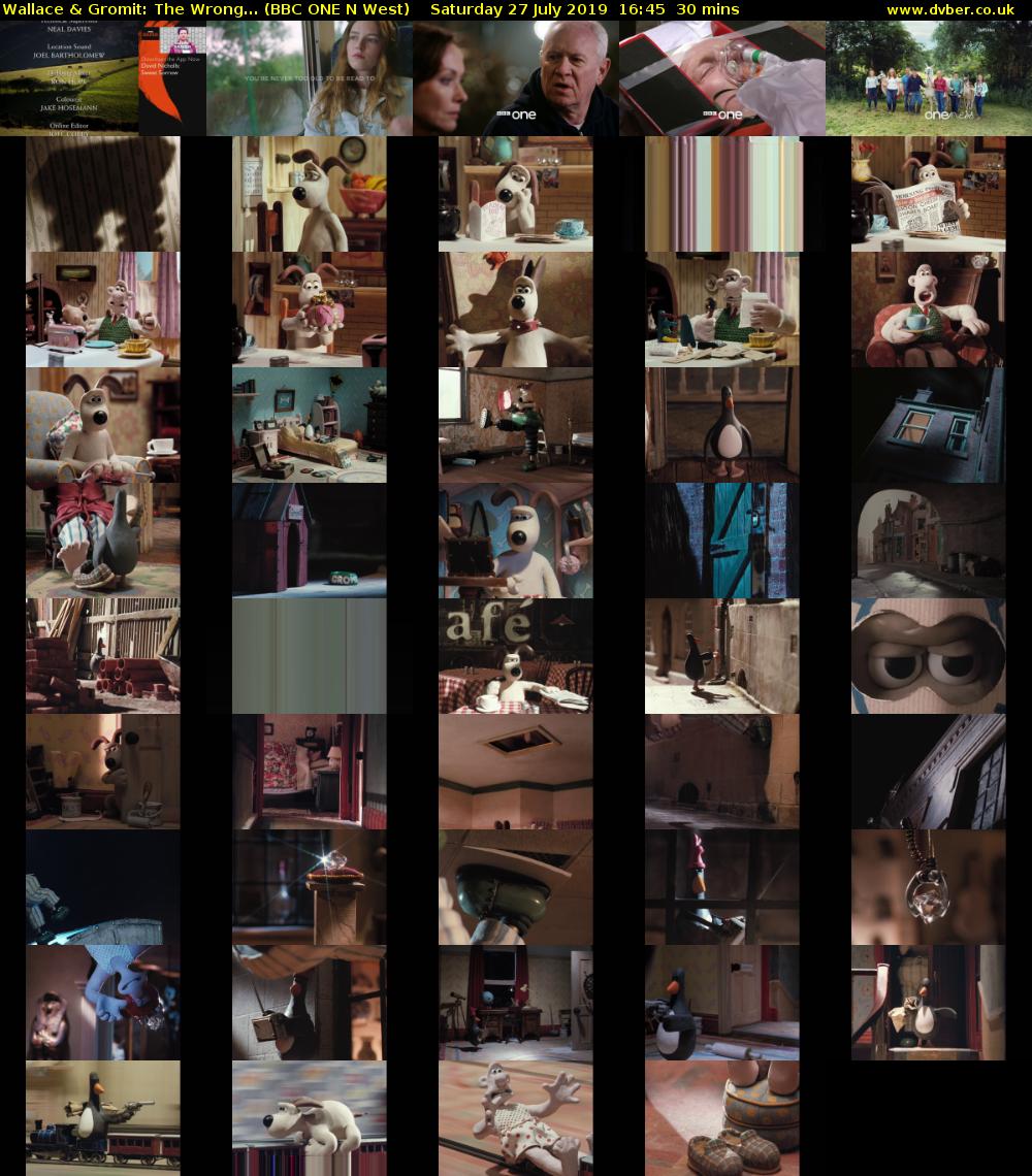 Wallace & Gromit: The Wrong... (BBC ONE N West) Saturday 27 July 2019 16:45 - 17:15