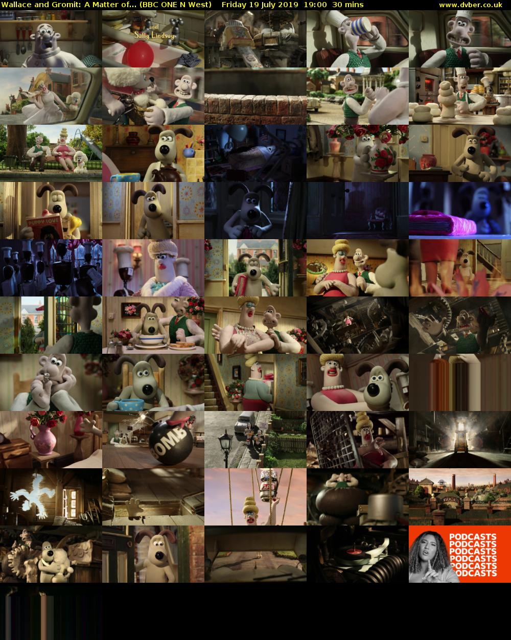 Wallace and Gromit: A Matter of... (BBC ONE N West) Friday 19 July 2019 19:00 - 19:30