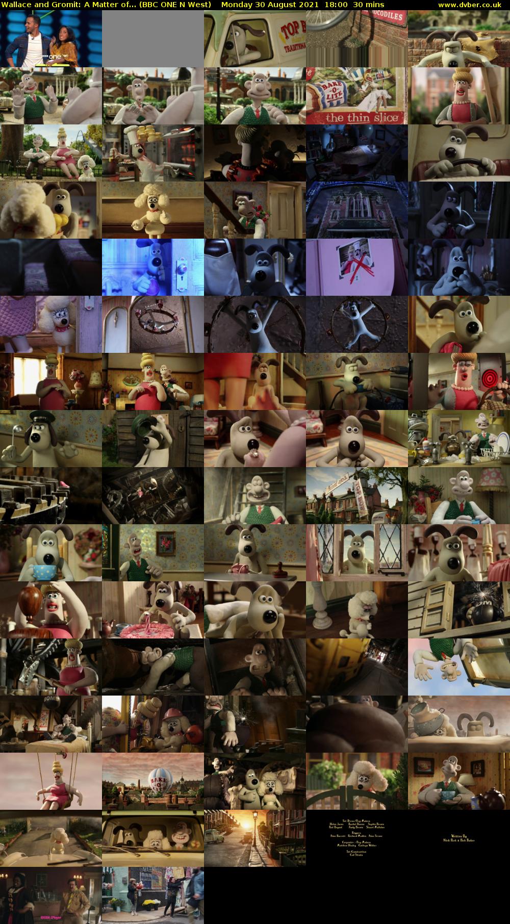 Wallace and Gromit: A Matter of... (BBC ONE N West) Monday 30 August 2021 18:00 - 18:30