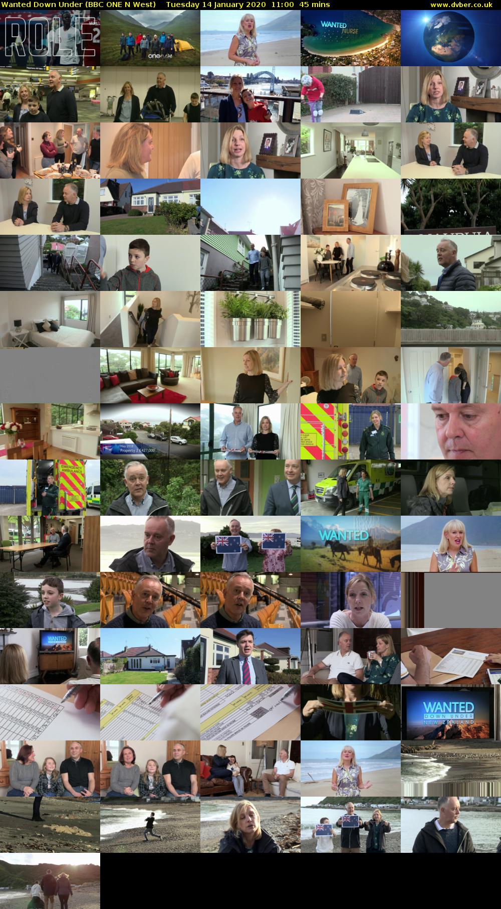 Wanted Down Under (BBC ONE N West) Tuesday 14 January 2020 11:00 - 11:45