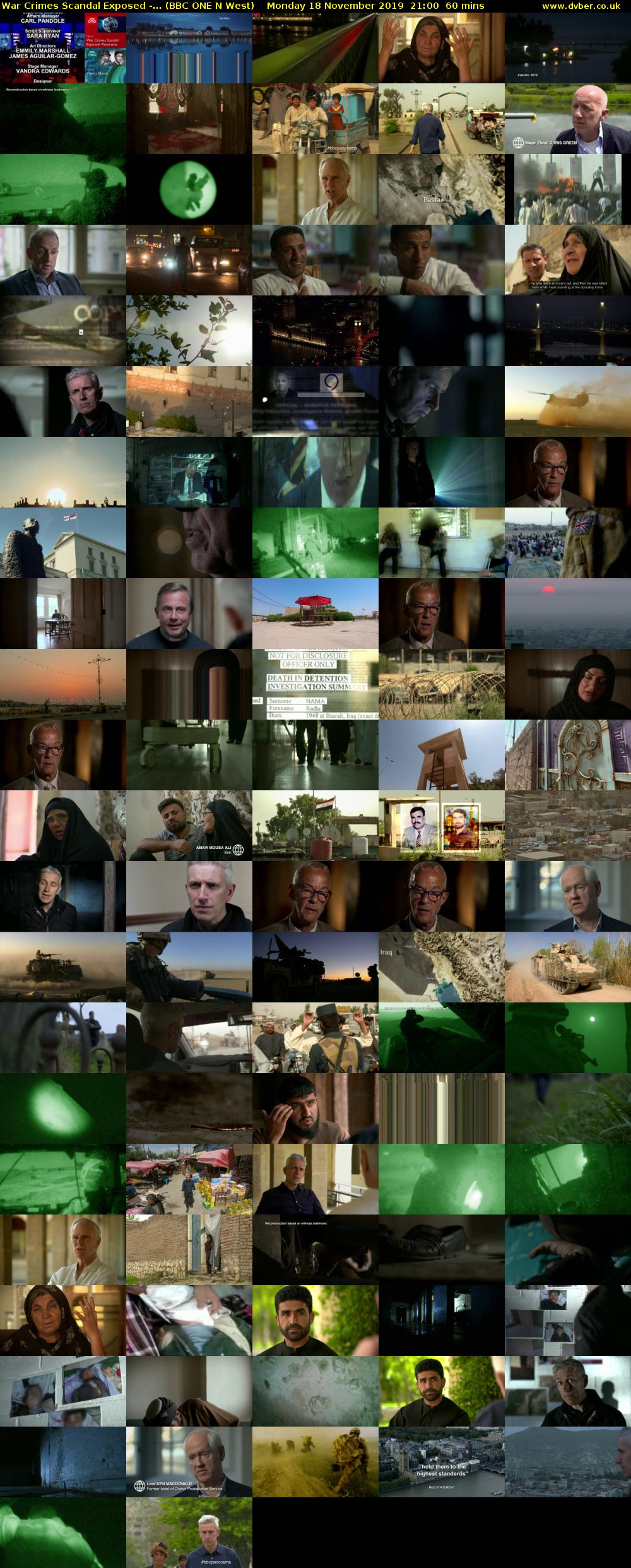 War Crimes Scandal Exposed -... (BBC ONE N West) Monday 18 November 2019 21:00 - 22:00