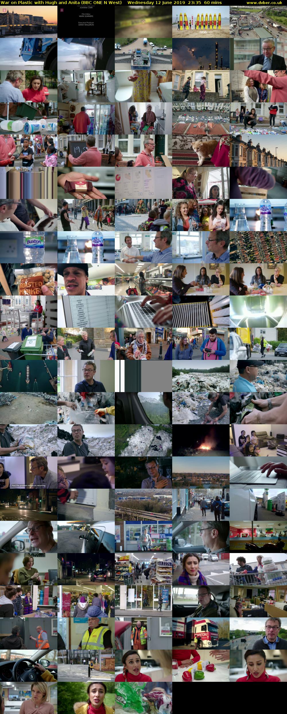 War on Plastic with Hugh and Anita (BBC ONE N West) Wednesday 12 June 2019 23:35 - 00:35