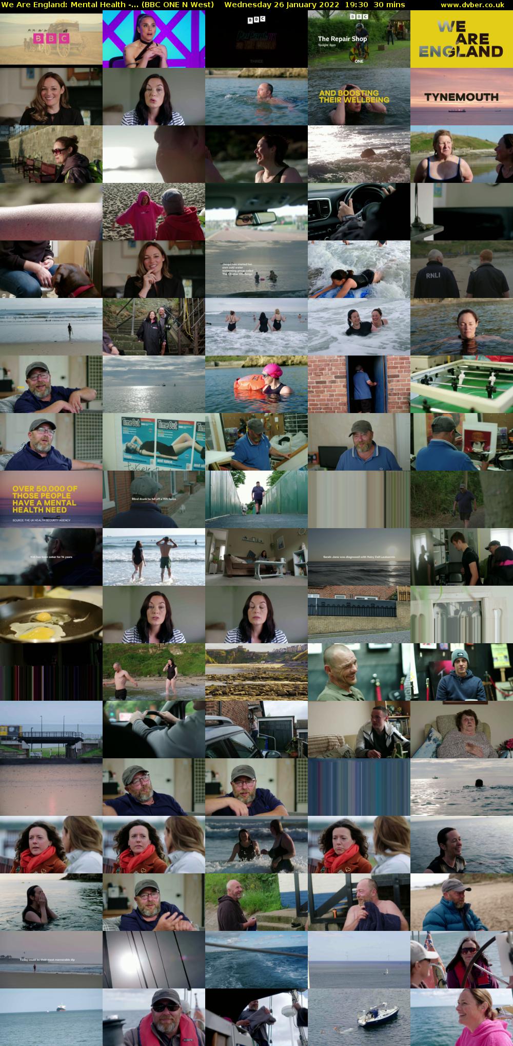 We Are England: Mental Health -... (BBC ONE N West) Wednesday 26 January 2022 19:30 - 20:00