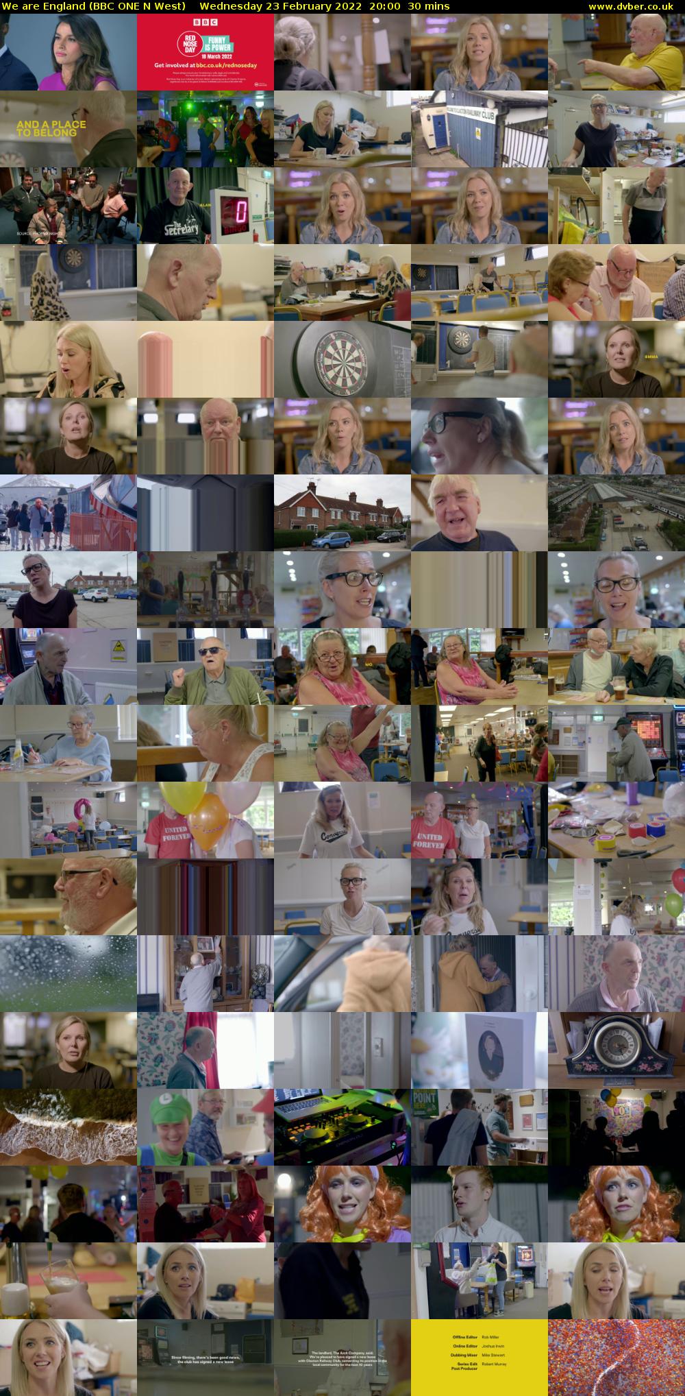 We are England (BBC ONE N West) Wednesday 23 February 2022 20:00 - 20:30