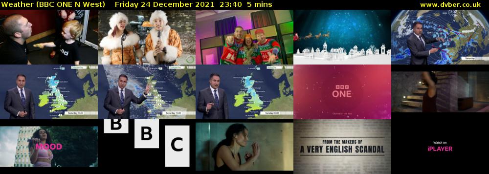 Weather (BBC ONE N West) Friday 24 December 2021 23:40 - 23:45