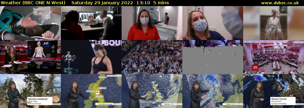 Weather (BBC ONE N West) Saturday 29 January 2022 13:10 - 13:15