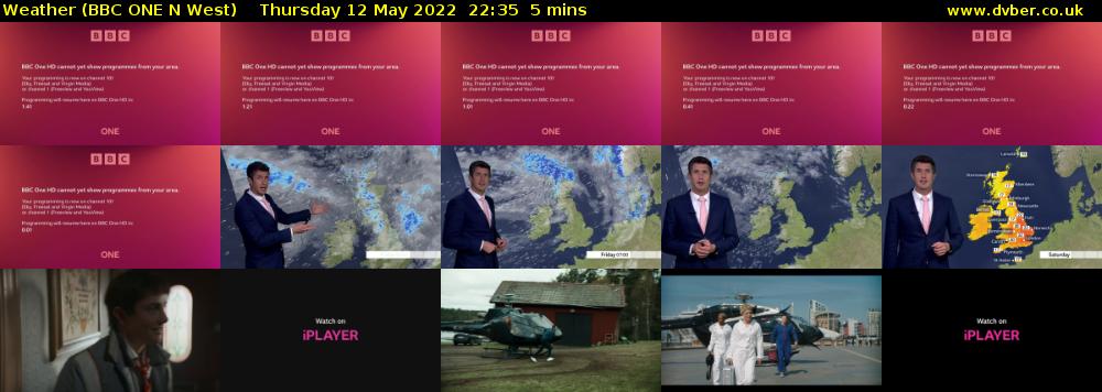 Weather (BBC ONE N West) Thursday 12 May 2022 22:35 - 22:40
