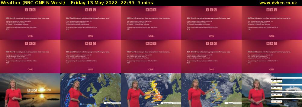 Weather (BBC ONE N West) Friday 13 May 2022 22:35 - 22:40