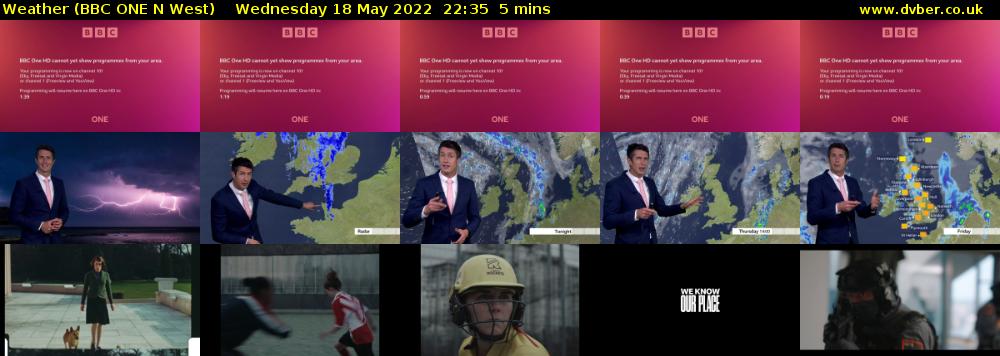 Weather (BBC ONE N West) Wednesday 18 May 2022 22:35 - 22:40