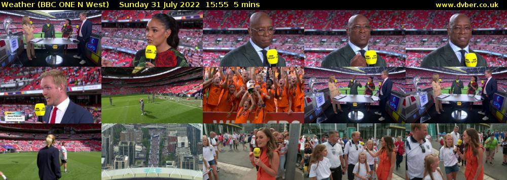 Weather (BBC ONE N West) Sunday 31 July 2022 15:55 - 16:00