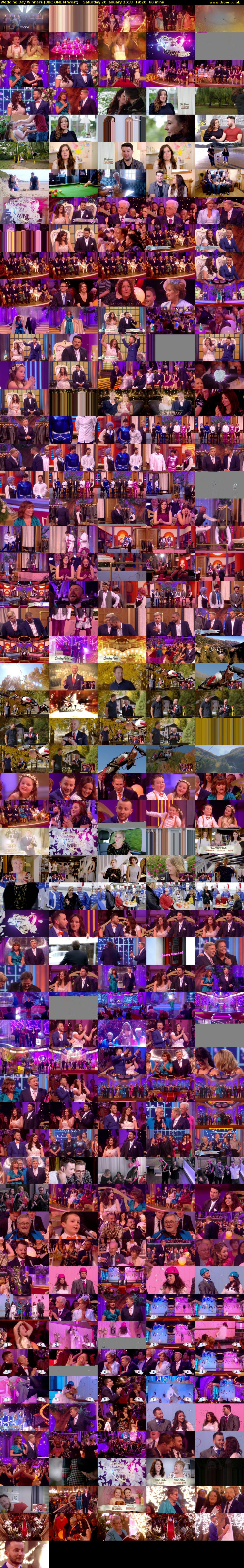 Wedding Day Winners (BBC ONE N West) Saturday 20 January 2018 19:20 - 20:20