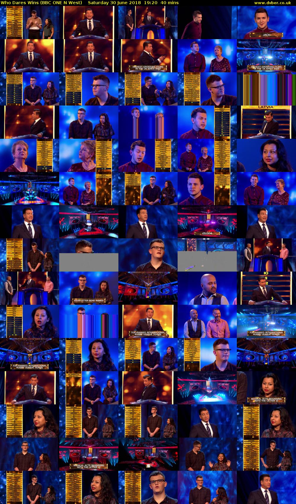 Who Dares Wins (BBC ONE N West) Saturday 30 June 2018 19:20 - 20:00