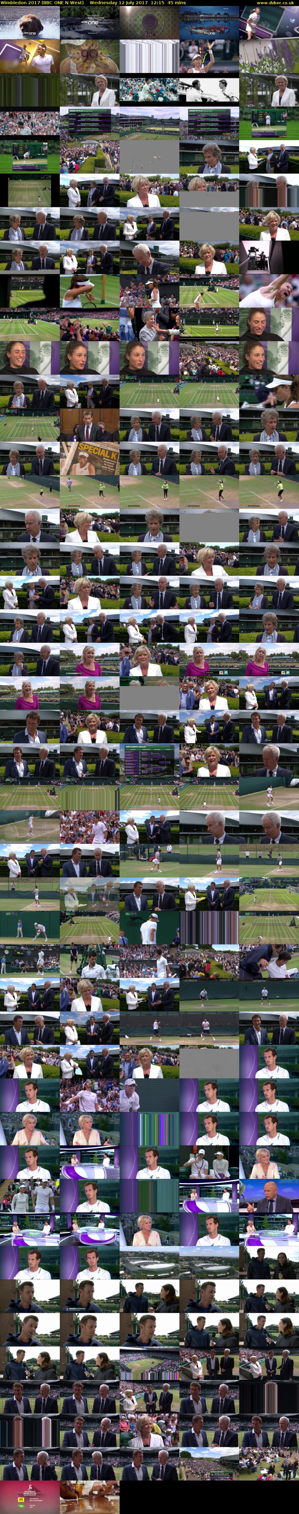 Wimbledon 2017 (BBC ONE N West) Wednesday 12 July 2017 12:15 - 13:00