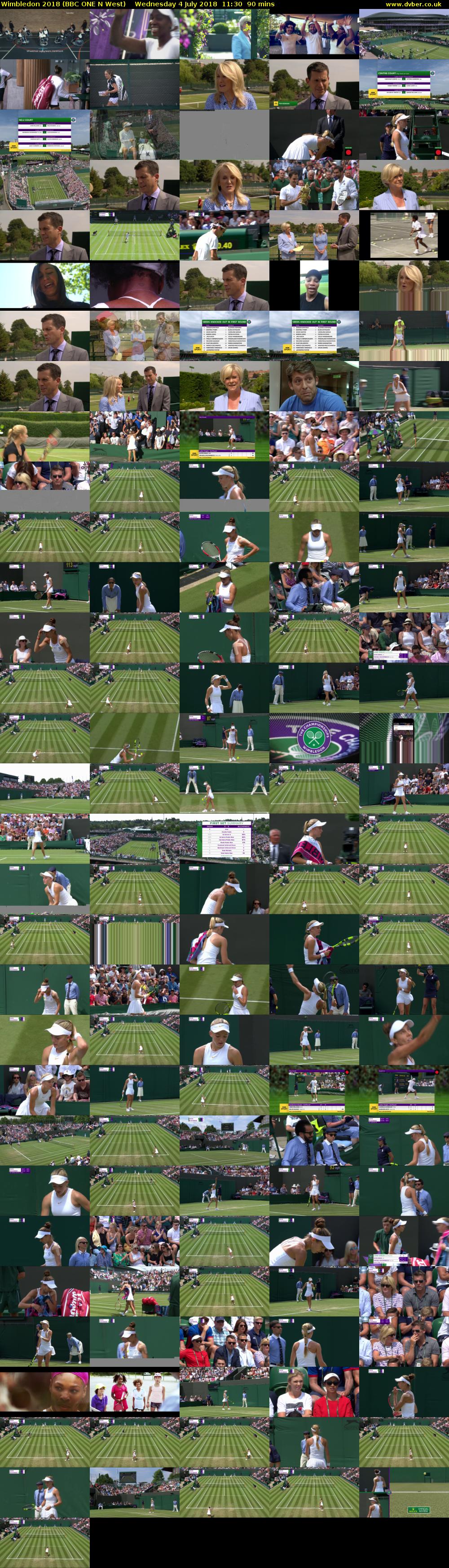 Wimbledon 2018 (BBC ONE N West) Wednesday 4 July 2018 11:30 - 13:00