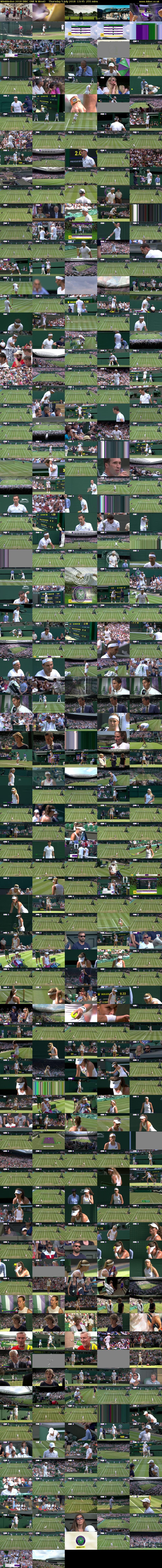 Wimbledon 2018 (BBC ONE N West) Thursday 5 July 2018 13:45 - 18:00