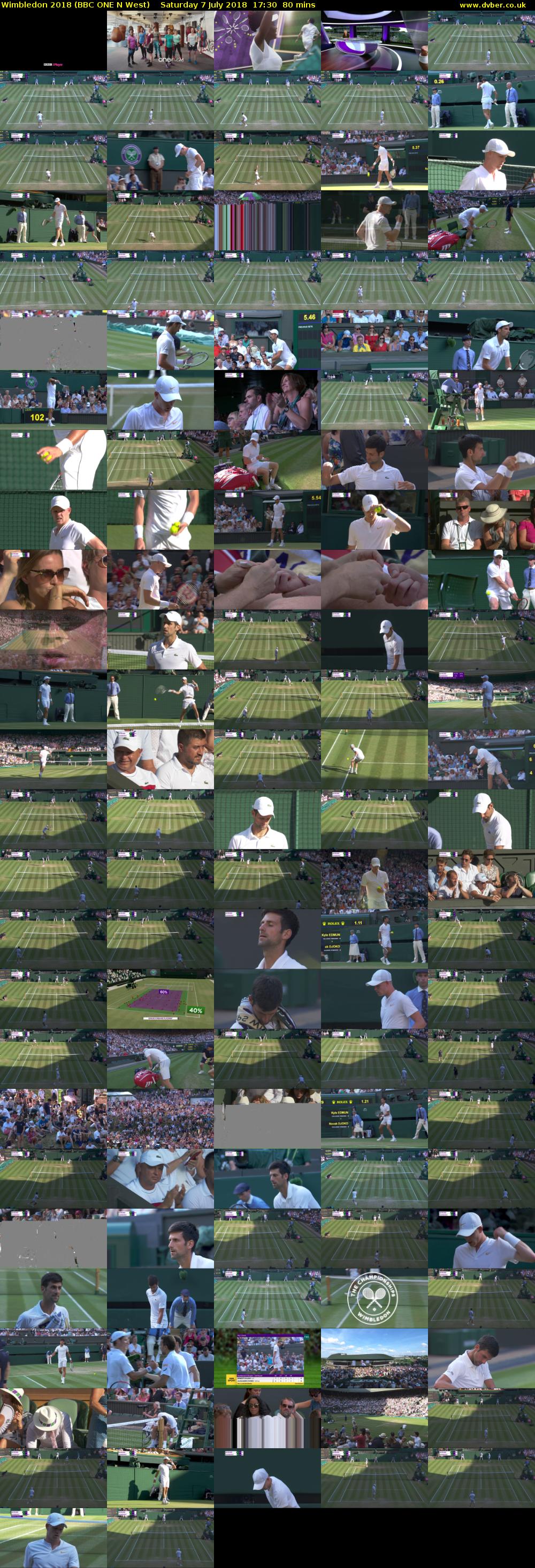Wimbledon 2018 (BBC ONE N West) Saturday 7 July 2018 17:30 - 18:50