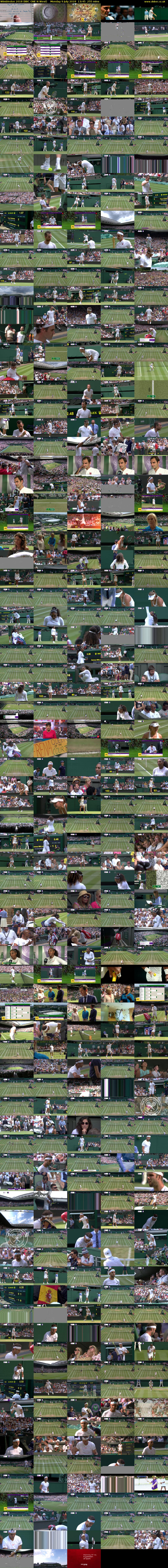 Wimbledon 2018 (BBC ONE N West) Monday 9 July 2018 13:45 - 18:00