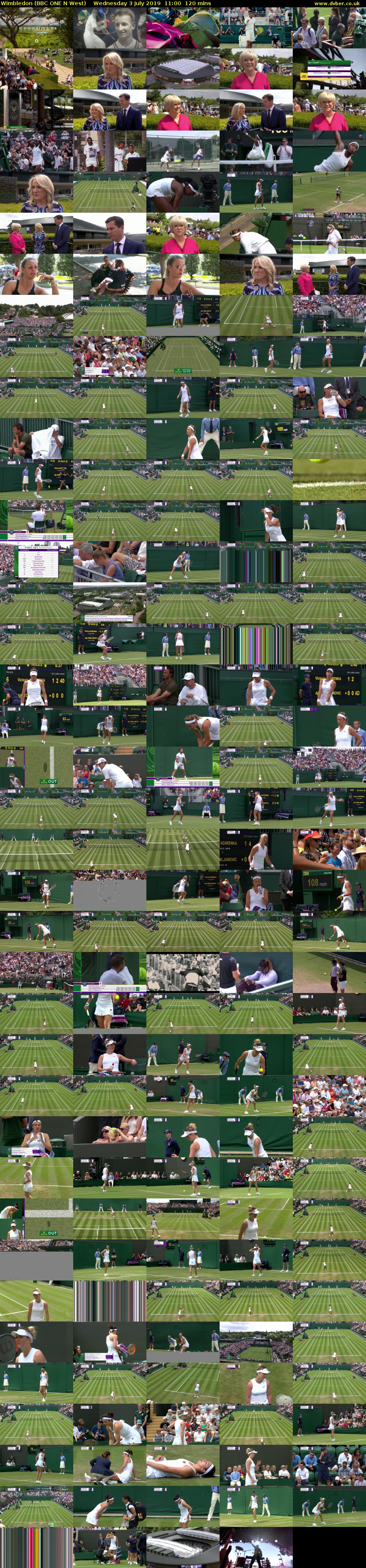 Wimbledon (BBC ONE N West) Wednesday 3 July 2019 11:00 - 13:00