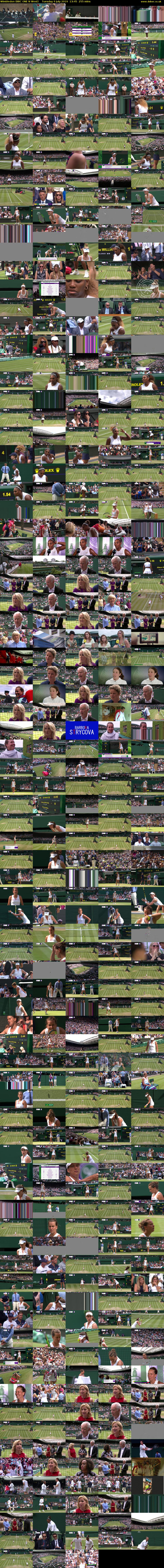 Wimbledon (BBC ONE N West) Tuesday 9 July 2019 13:45 - 18:00