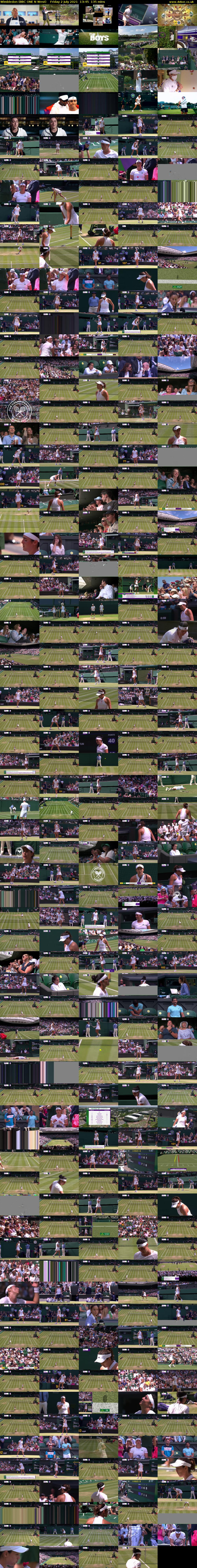 Wimbledon (BBC ONE N West) Friday 2 July 2021 13:45 - 16:00