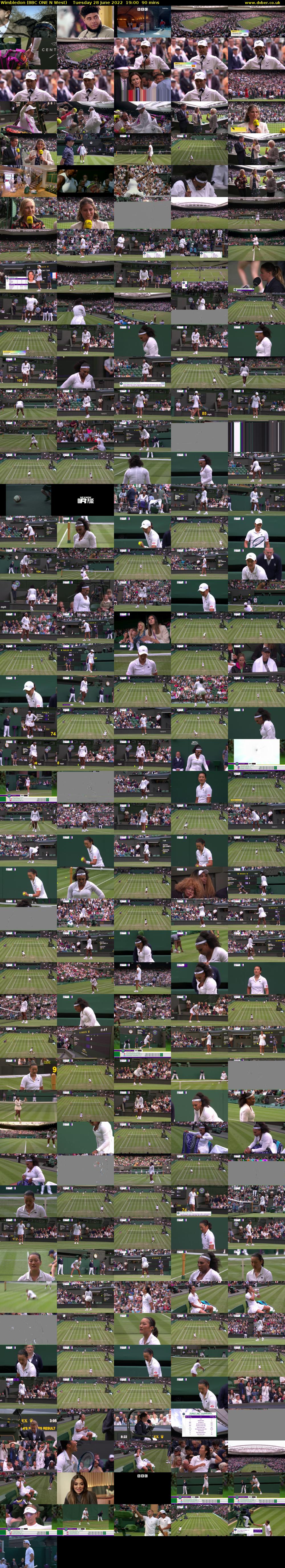 Wimbledon (BBC ONE N West) Tuesday 28 June 2022 19:00 - 20:30