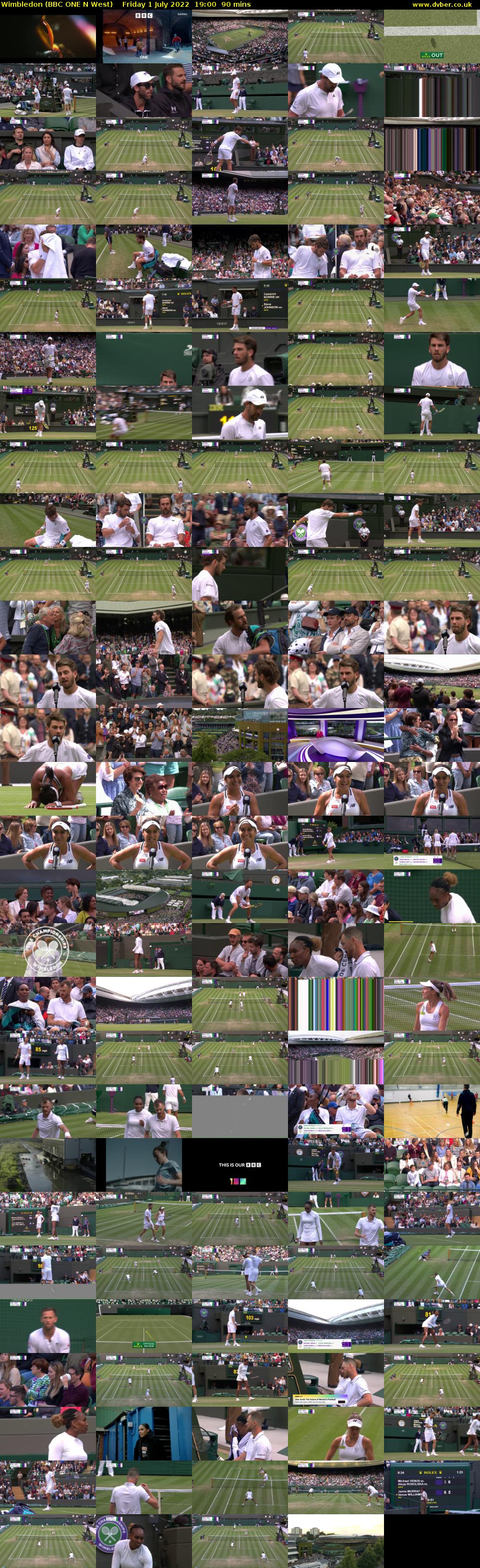 Wimbledon (BBC ONE N West) Friday 1 July 2022 19:00 - 20:30