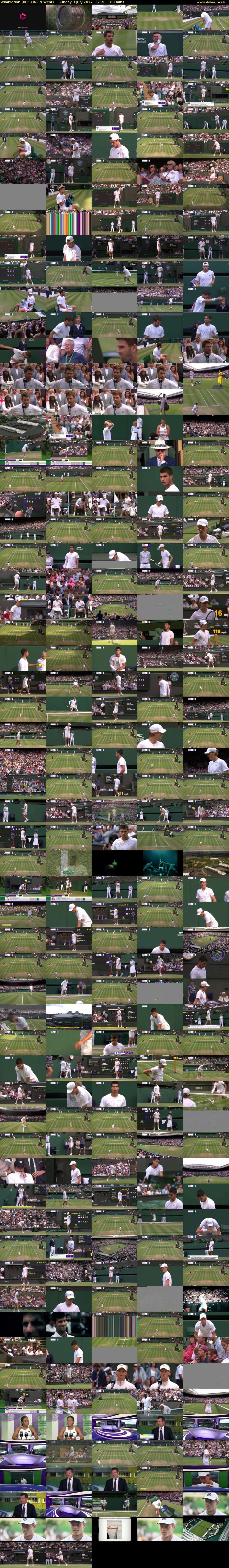 Wimbledon (BBC ONE N West) Sunday 3 July 2022 17:20 - 20:00