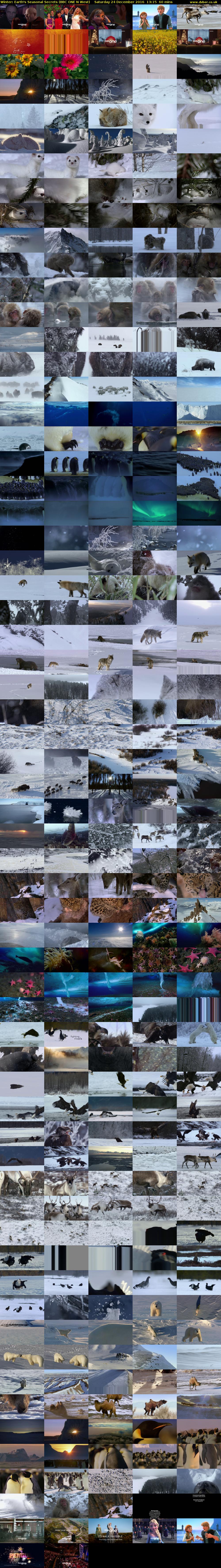 Winter: Earth's Seasonal Secrets (BBC ONE N West) Saturday 24 December 2016 13:15 - 14:15